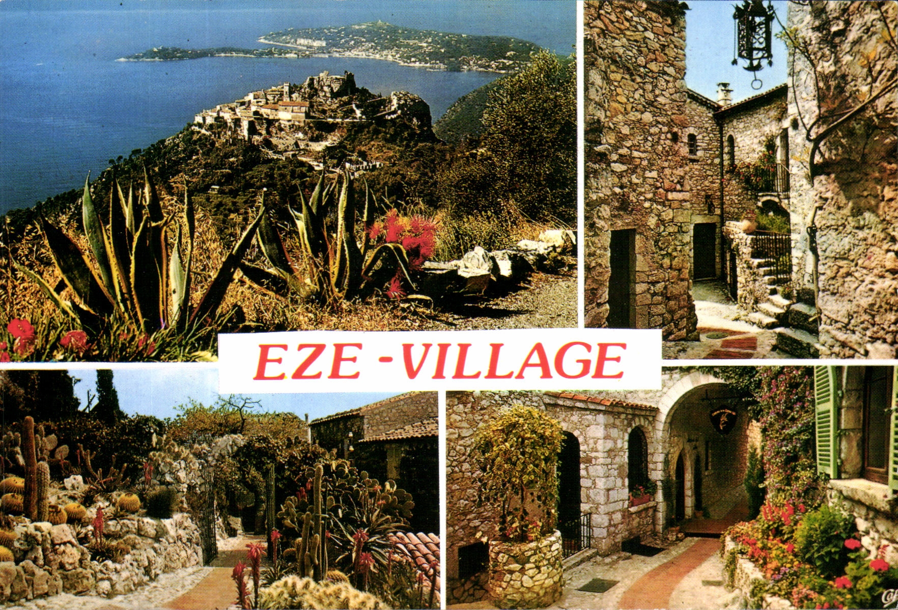 Aldea MODERNA de Eze de la TARJETA la dimension del azul