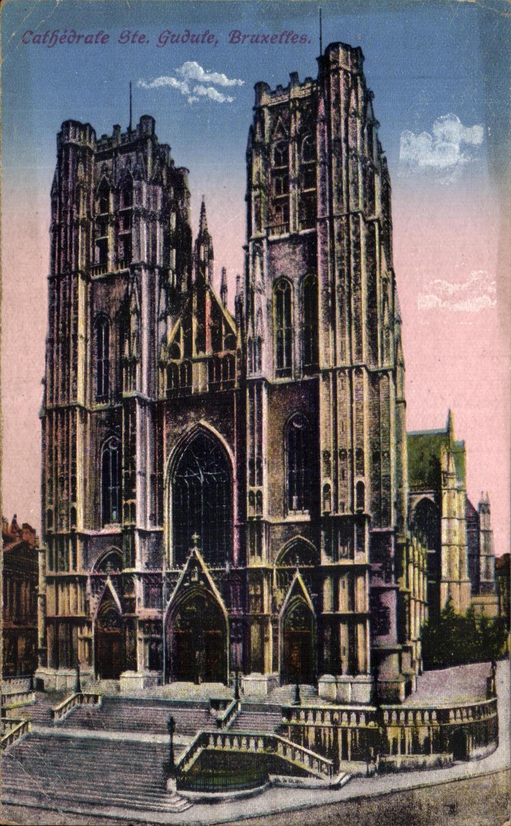 Catedral co de CPA Gudulia Bruselas