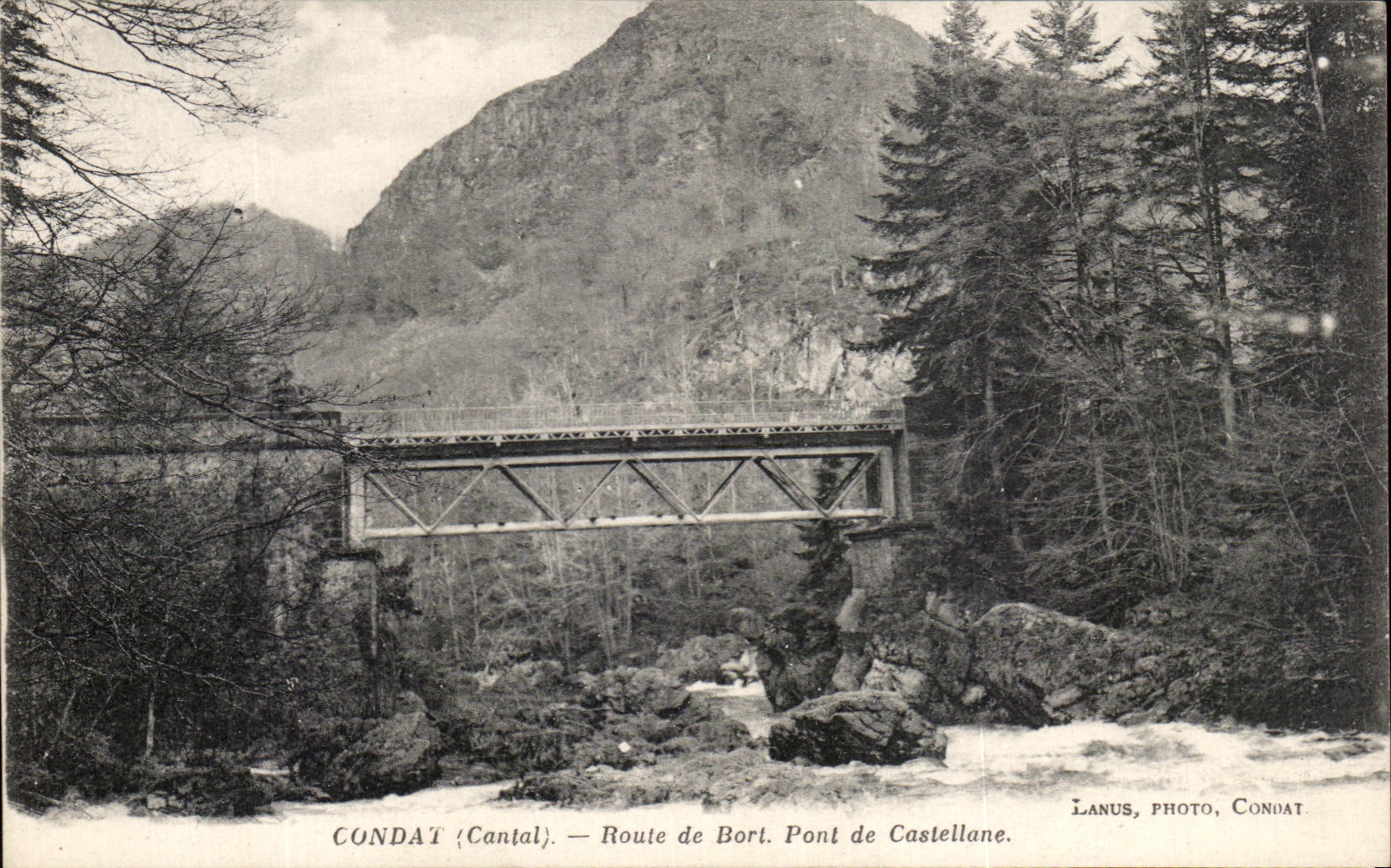 CPA Condat Road De Bort Bridge De Castellane