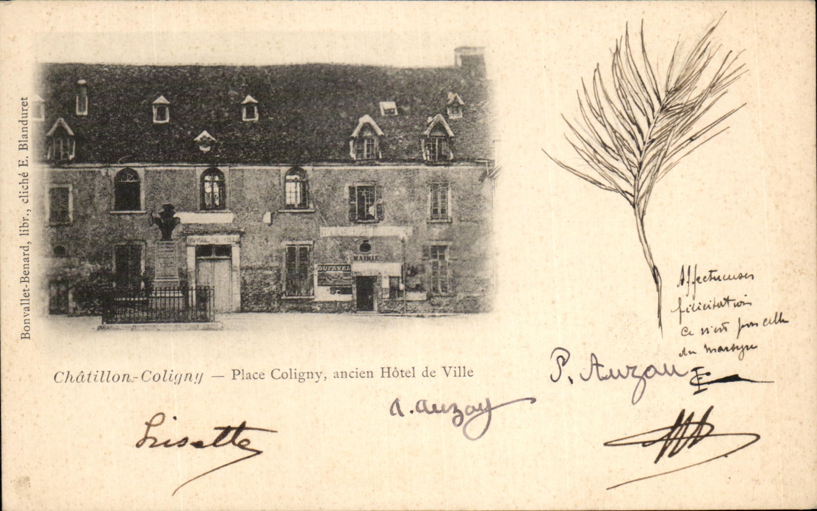 CPA Chatillon Coligny Places Coligny Ancien Town hall