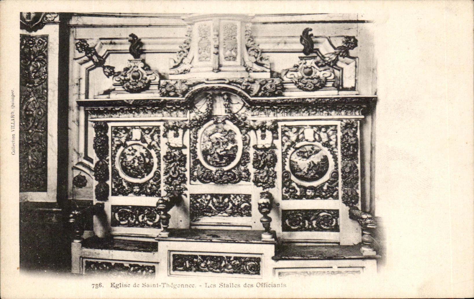 CPA Eglise De Saint Thegonnec Les stalles des officiantes