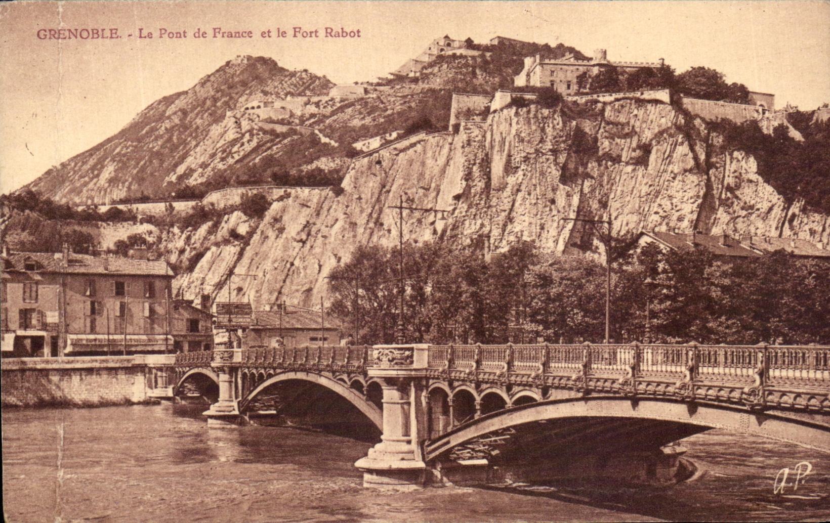 CPA Grenoble Le Pont de France et le Fort Rabot