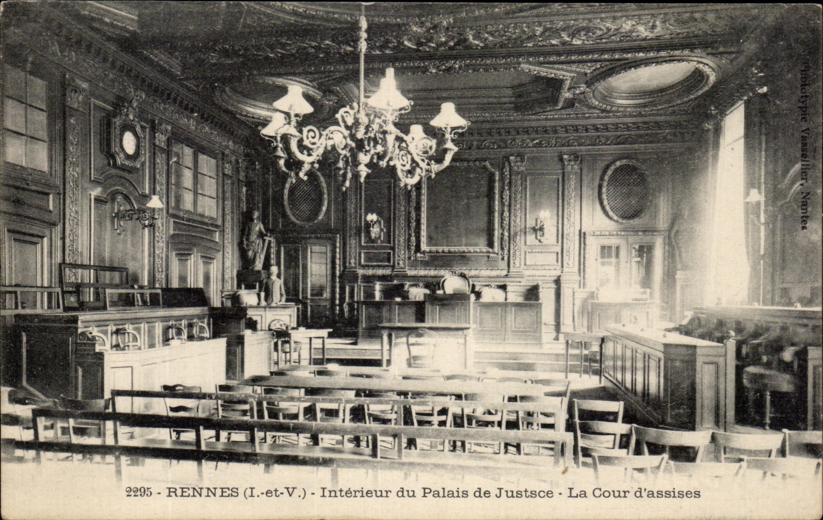 CPA Rennes Interieur Du Palais De Justice La Cour D'Assises