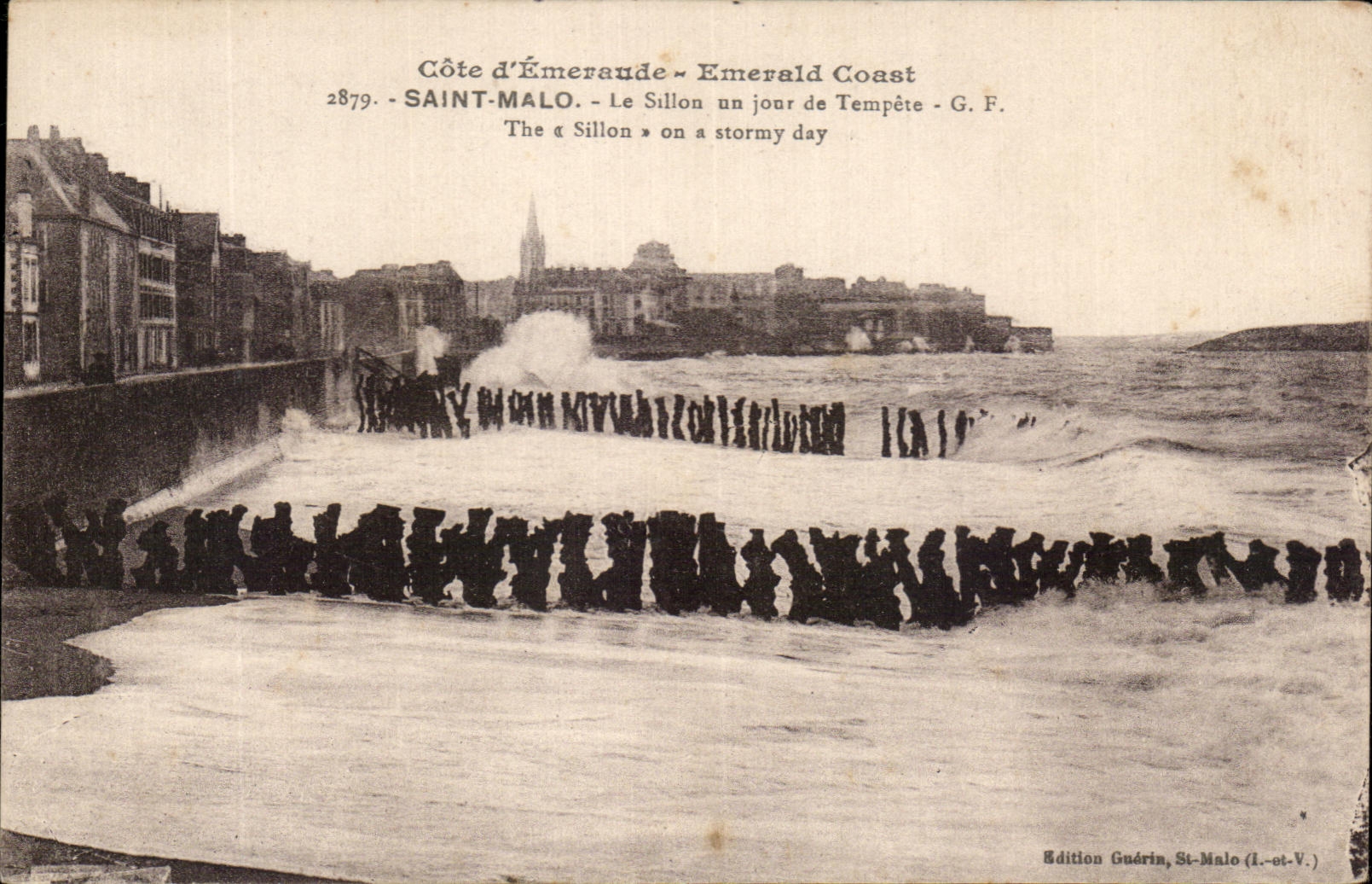 CPA Saint Malo the Furrow One Day Of Storm
