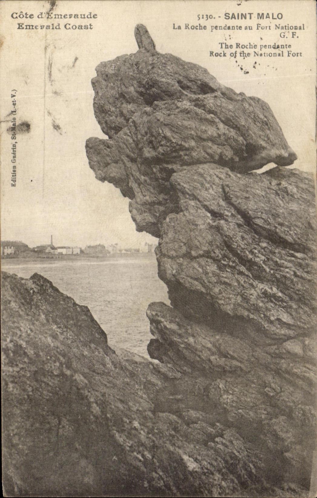 CPA Saint Malo the Hanging Rock At the height National