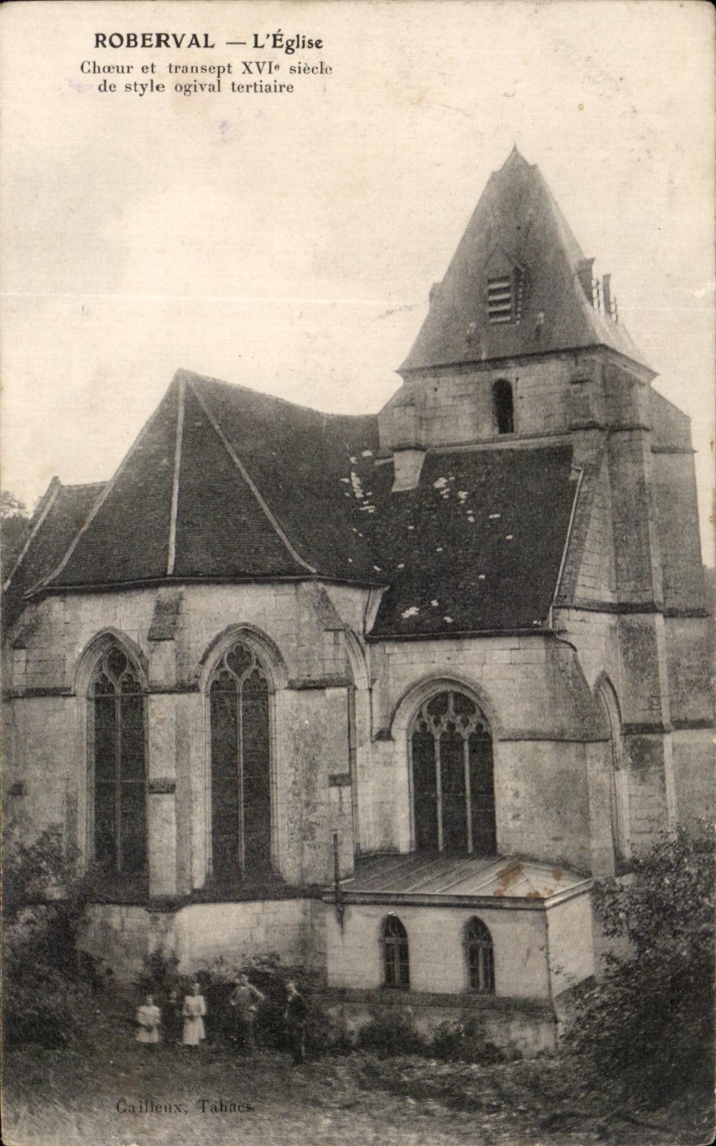 Roberval CPA el estribillo de la iglesia y el Transept del estilo ojival terciarios