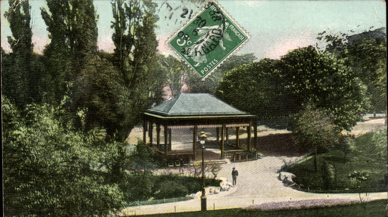 CPA Paris Park of Montsouris Seen on the Country cottage