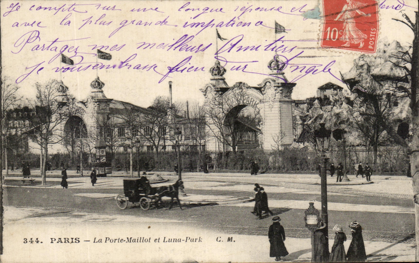 CPA Paris the Gate Shirt and Luna Park