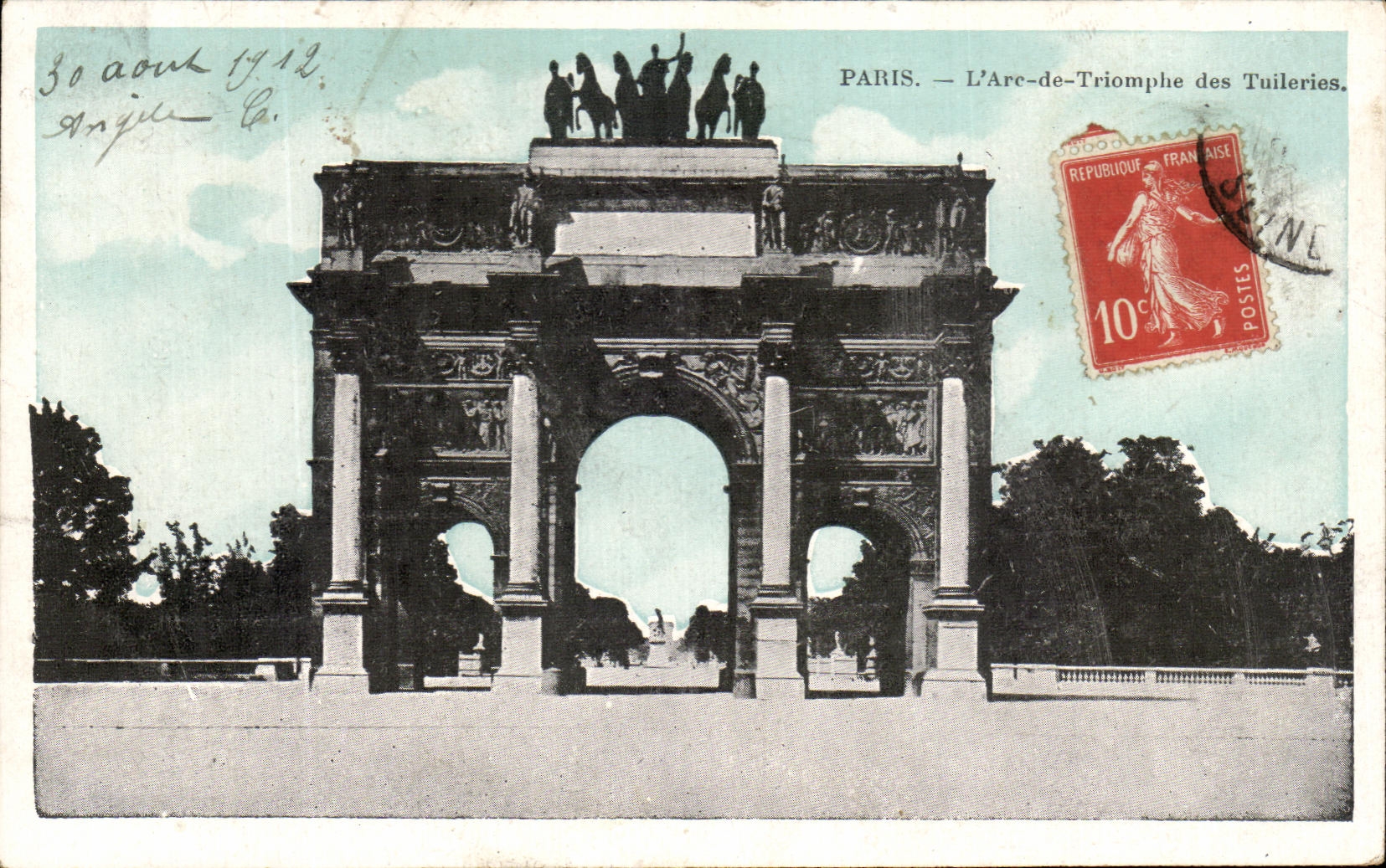 CPA Paris Arc De Triomphe de la lumbrera Tileries