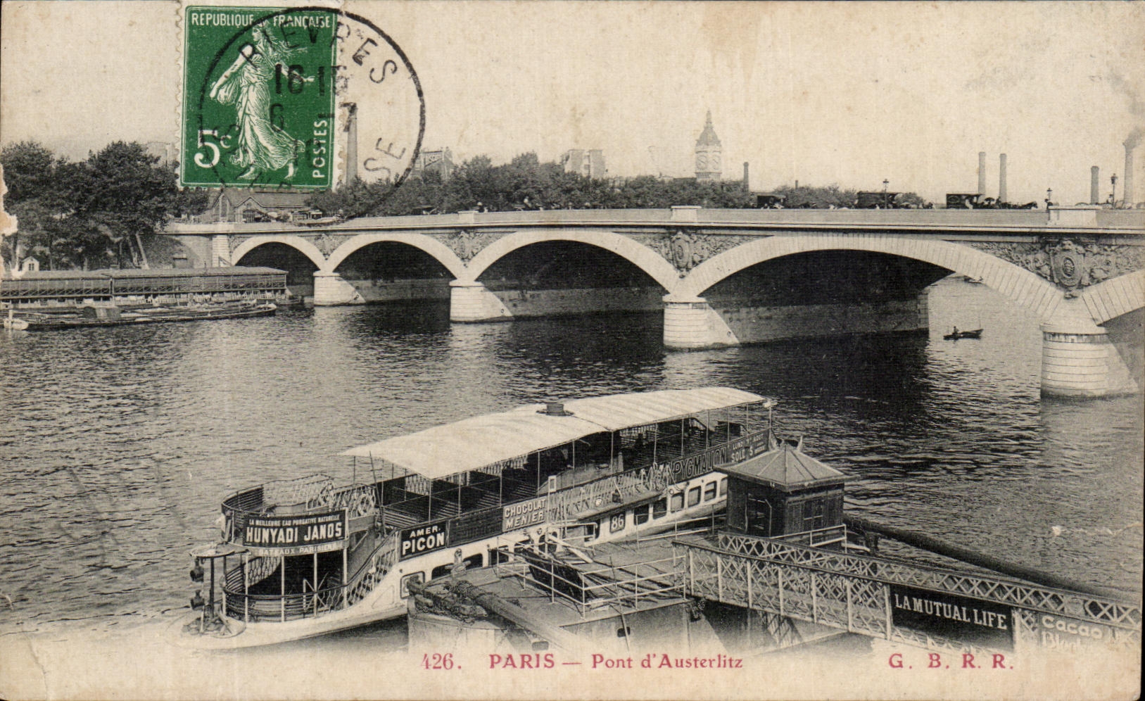 CPA Paris Bridge of Austerlitz Barge