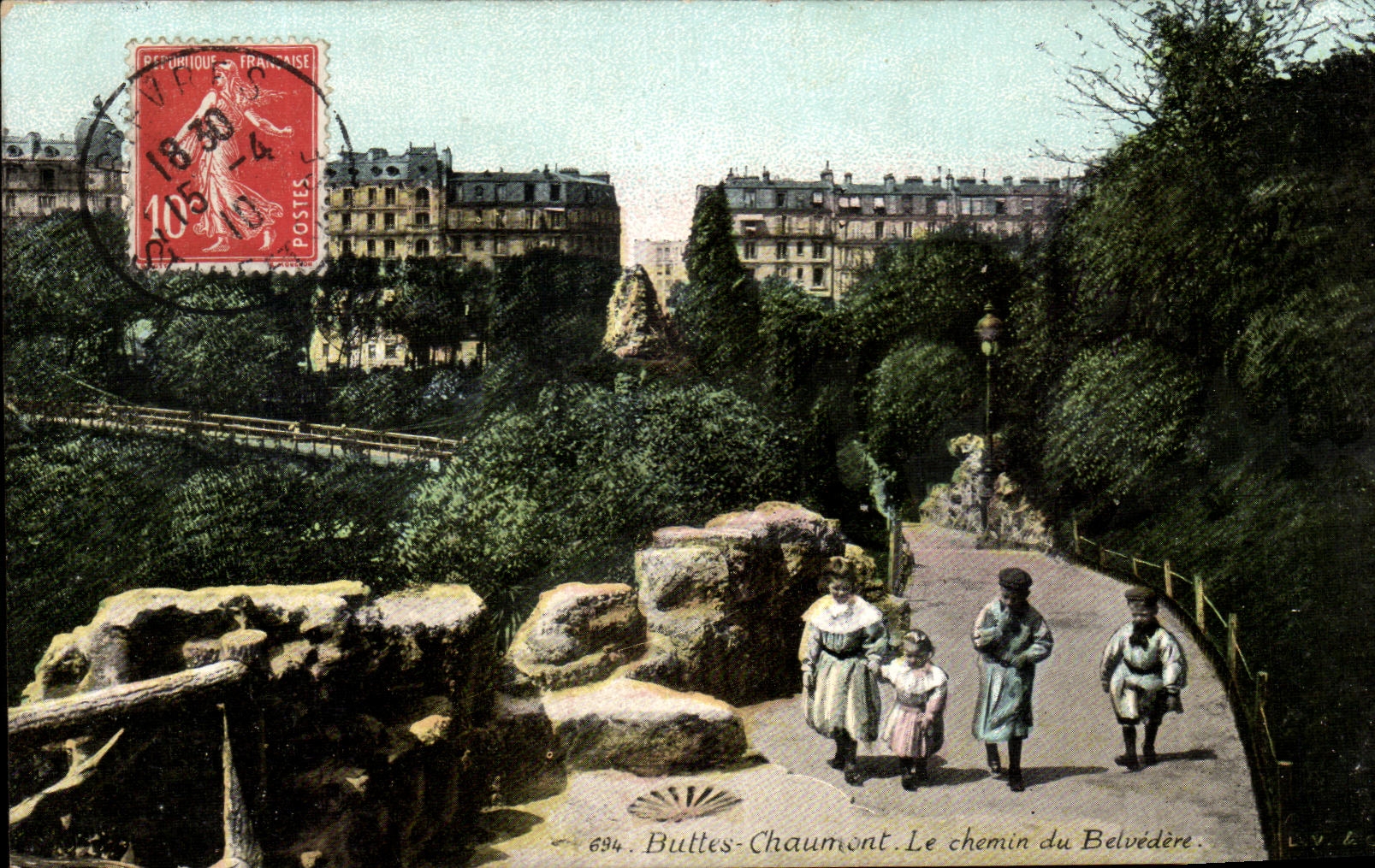 CPA Chaumont Hillocks the Way of the View-point Children