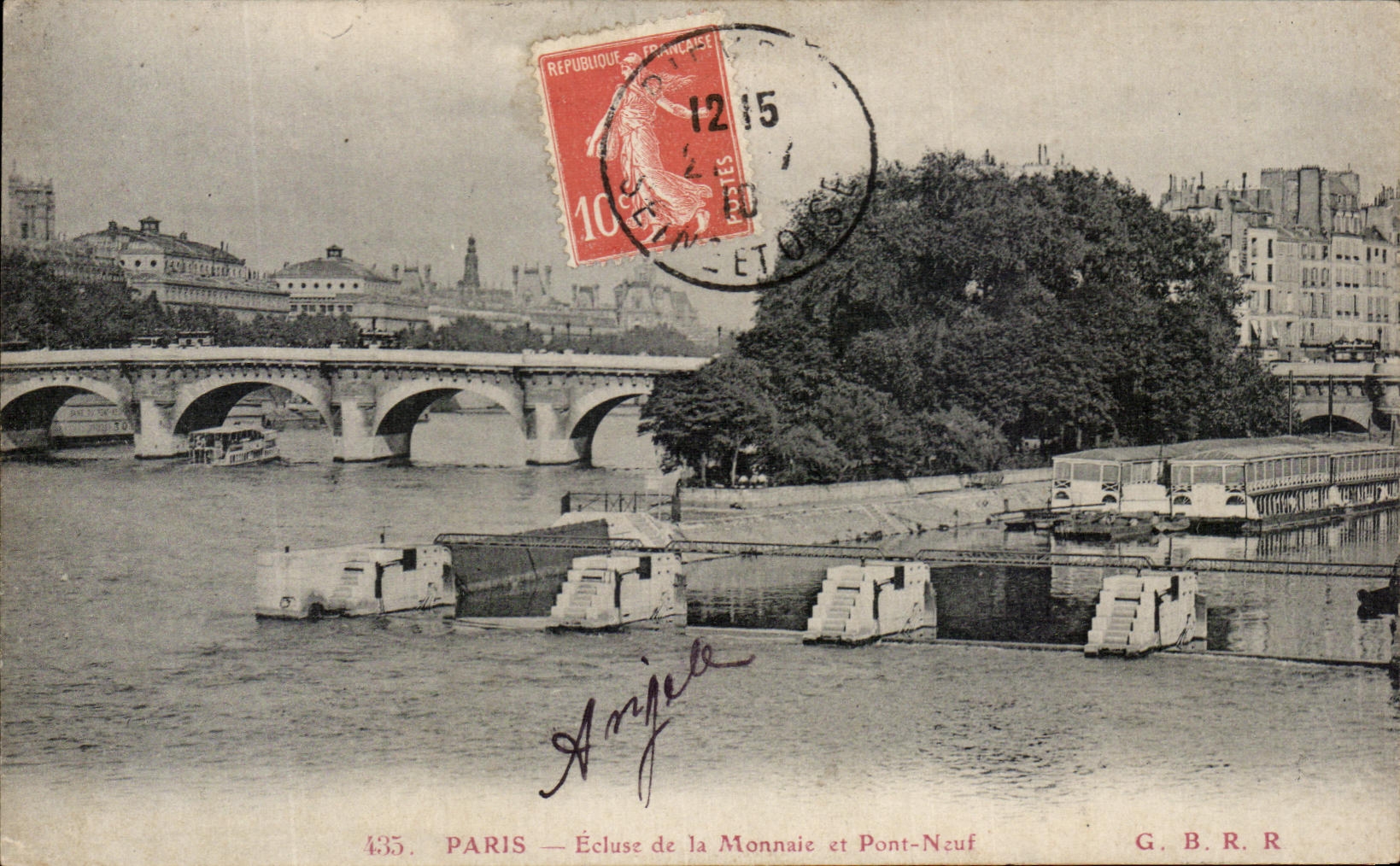 CPA Paris Ecluse de la Monnaie et Pont Neuf