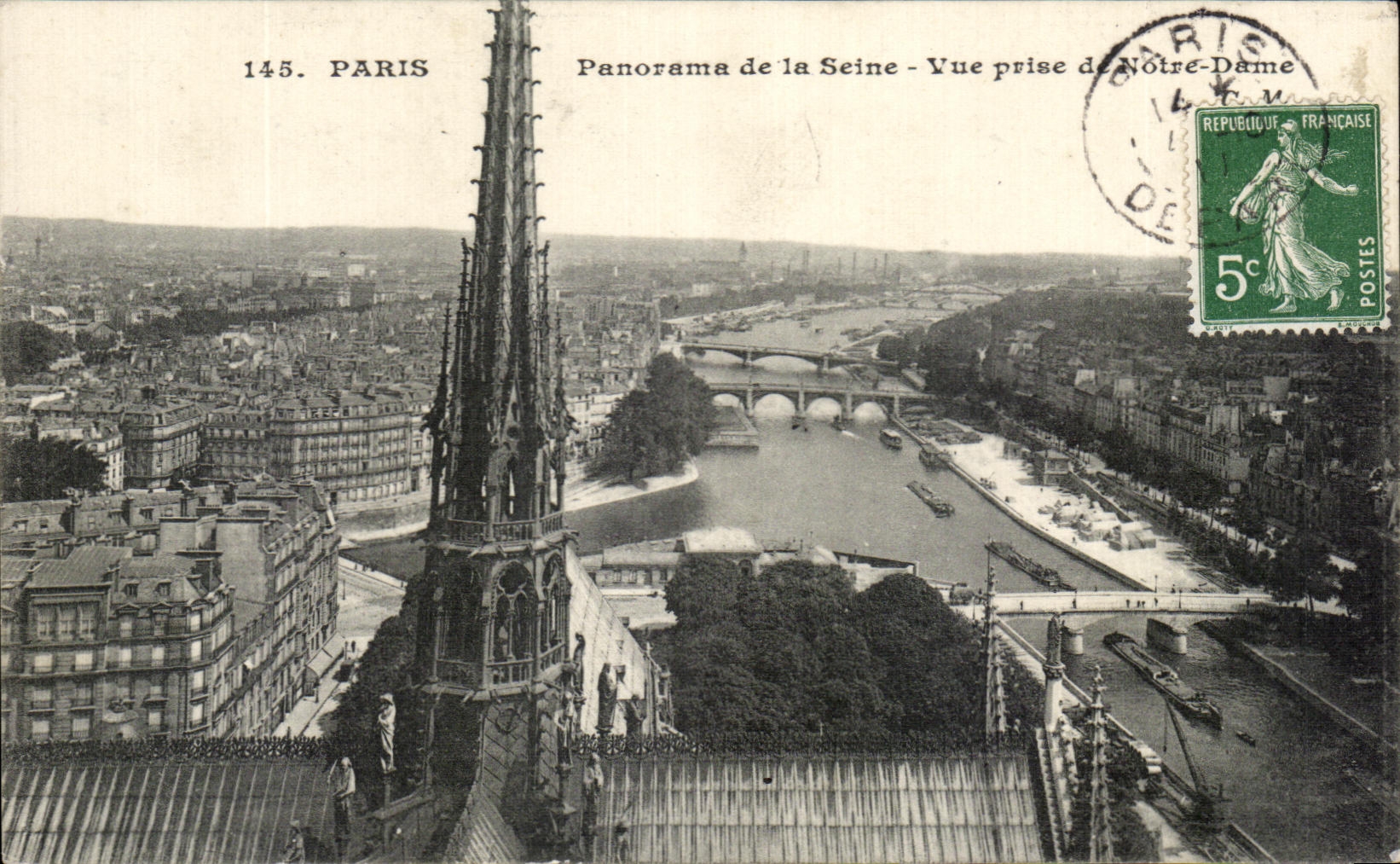 CPA Paris Panorama De La Seine Vue Prise De Notre Dame