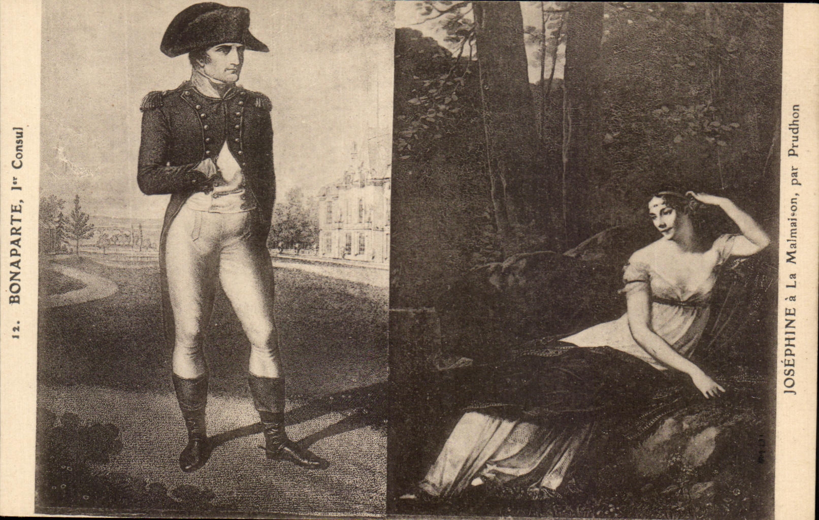 CPA Bonaparte Consul Josephine a La Malmaison par Prudhon Napoleon 1er