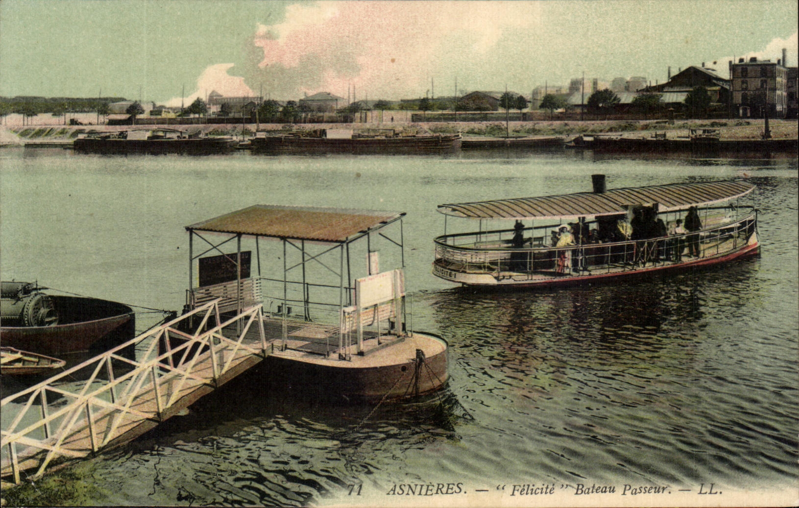 CPA Asnieres Felicite Bateau Passeur