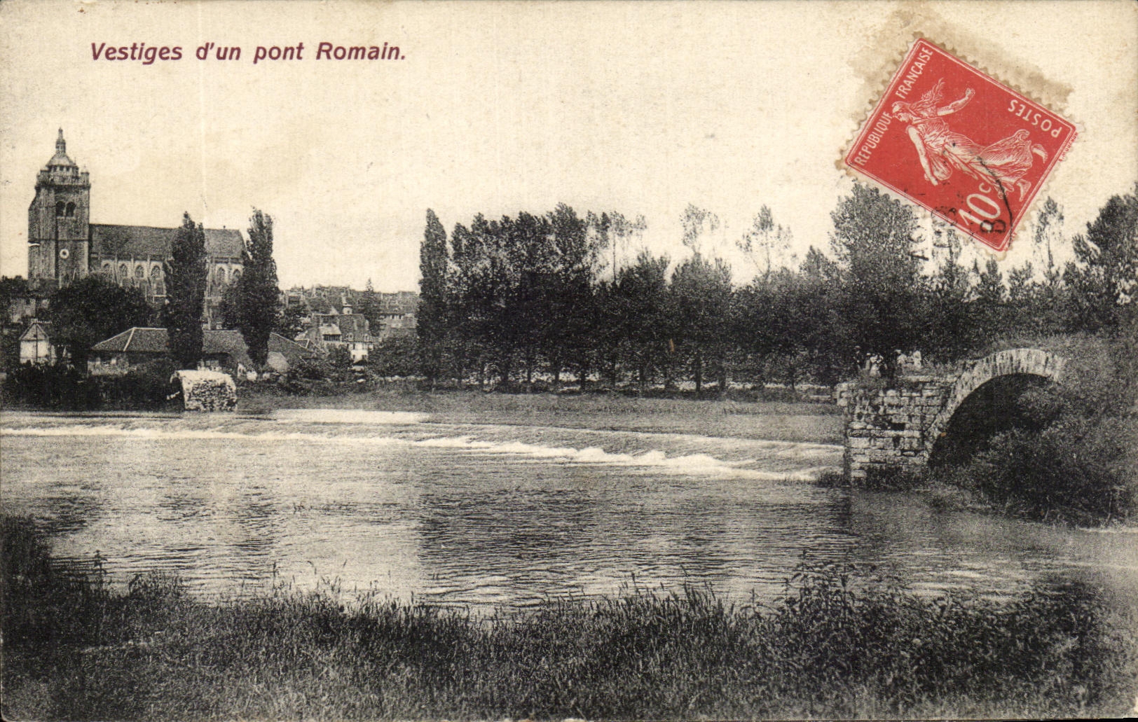CPA Vestiges d'un pont Romain