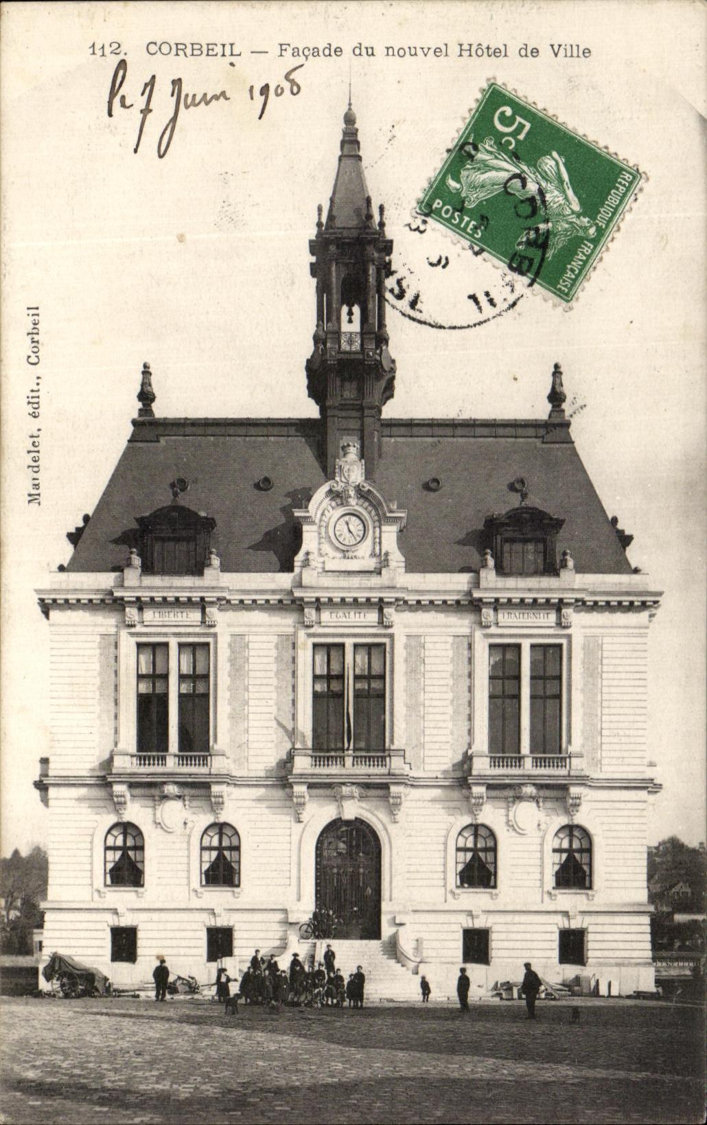 CPA Corbeil Facade du nouvel Hotel de Ville