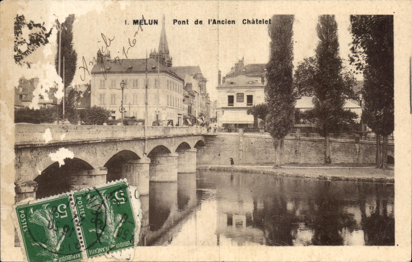 CPA Melun Bridge Of old Chatelet