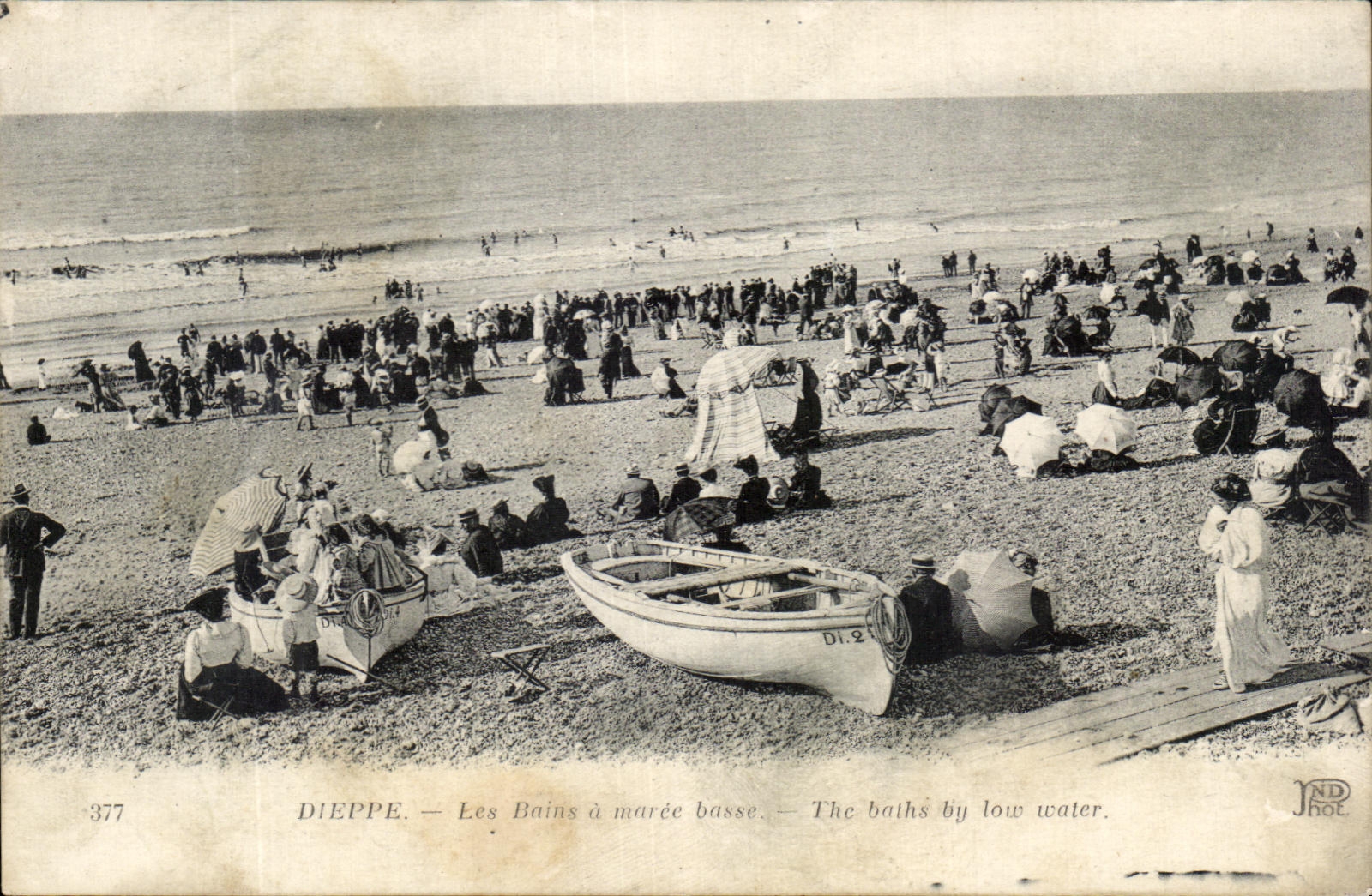 CPA Dieppe Les Bains tiene marea baja