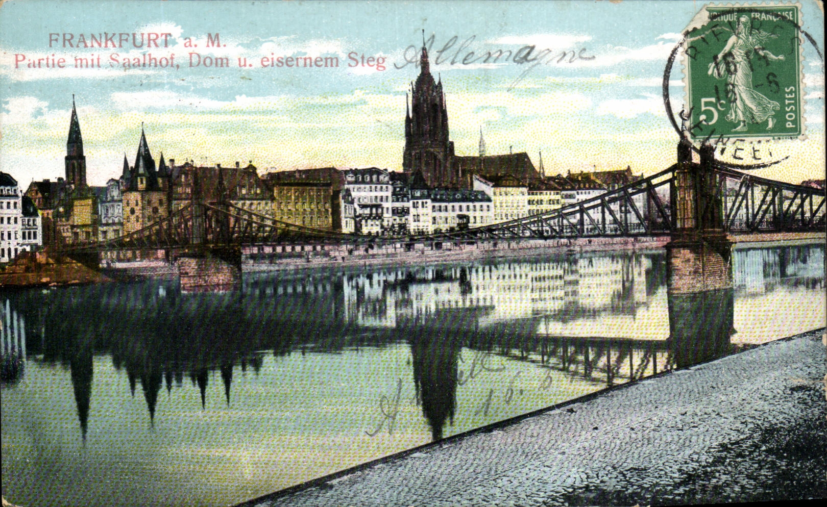 CPA Francfort Partie puso el steg del eiserme de los Dom de Saalhof
