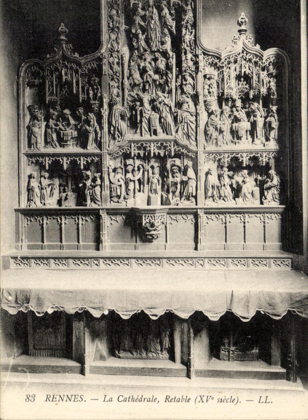 CPA Rennes La Cathedrale Retable 