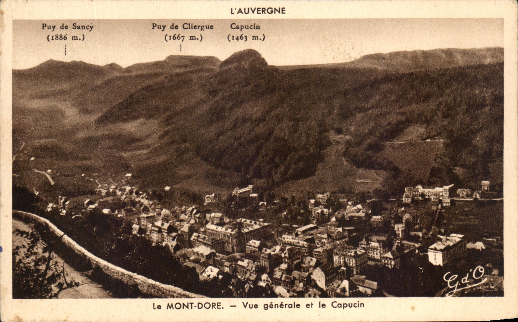 CPA Auvergne the Mount Gilds View And the Capuchin