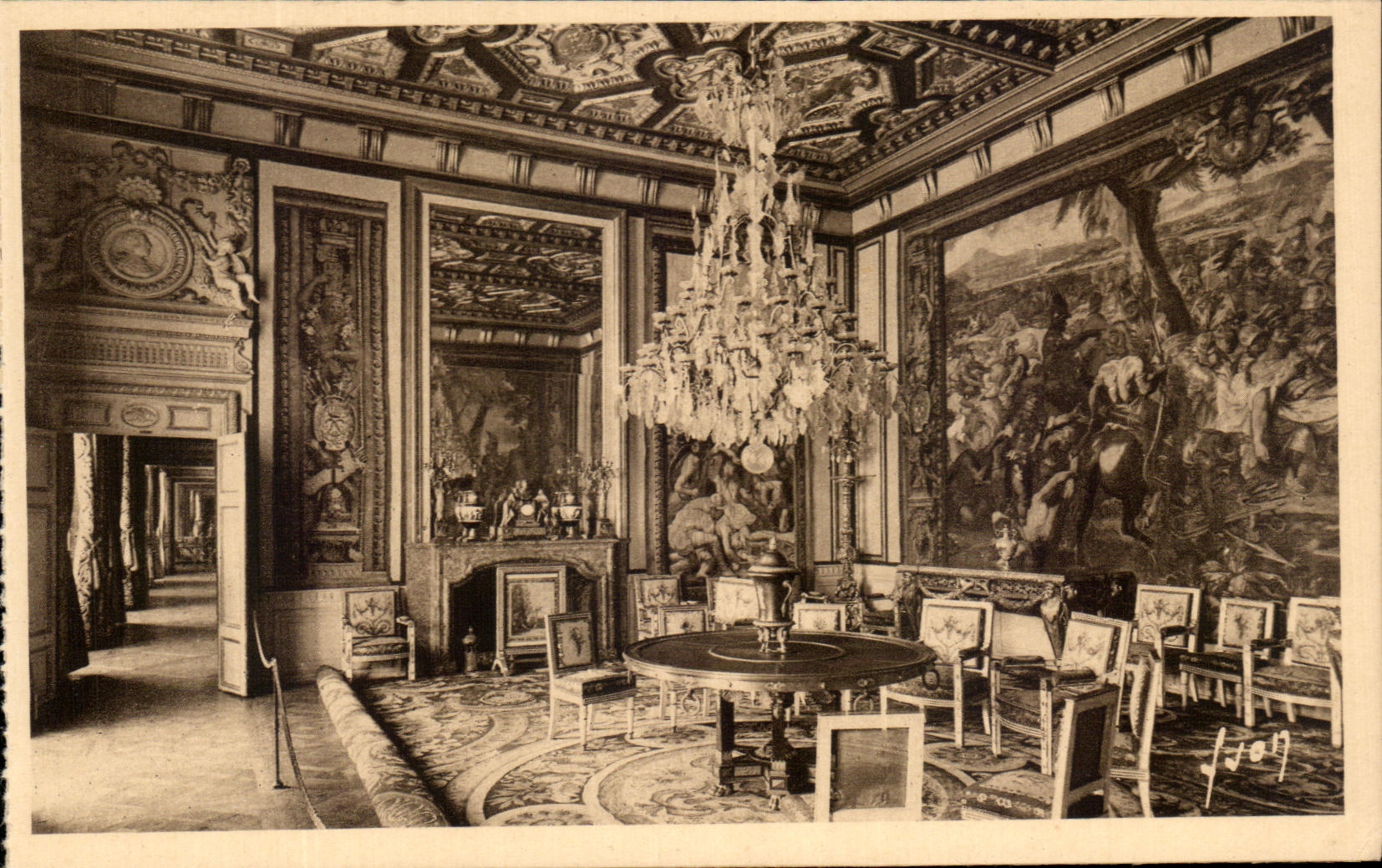 CPA Fontainebleau Le Palais Salon du Pape