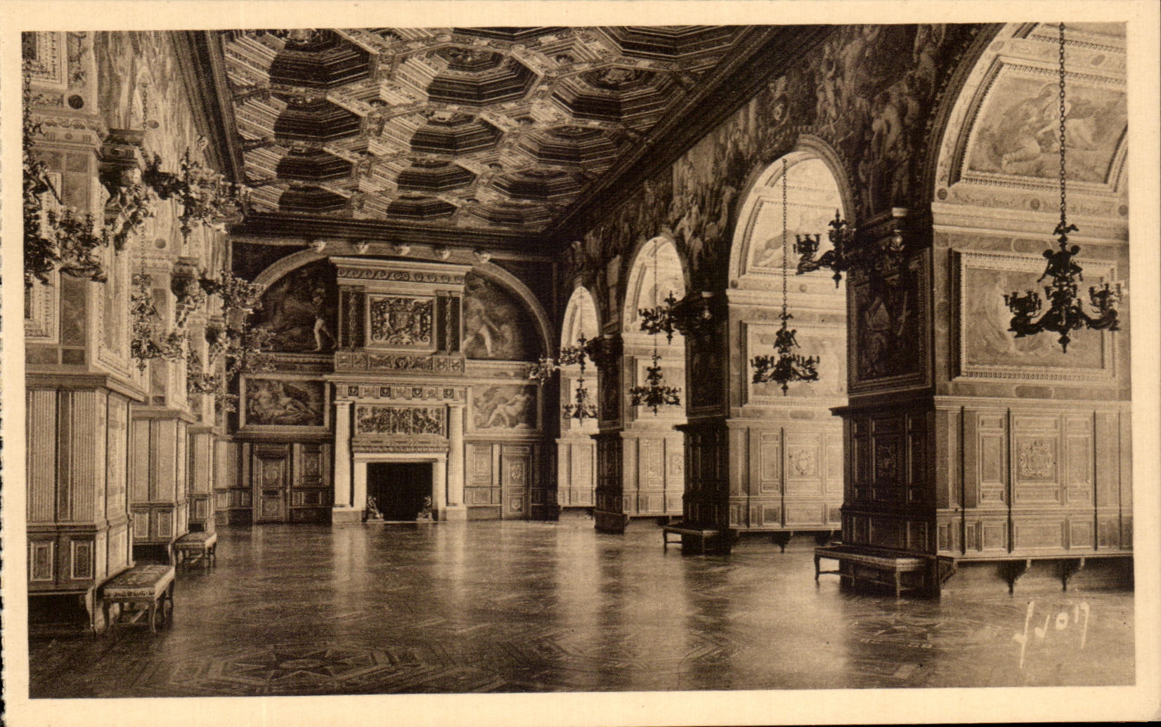 CPA Fontainebleau Le Palais Galerie henri II