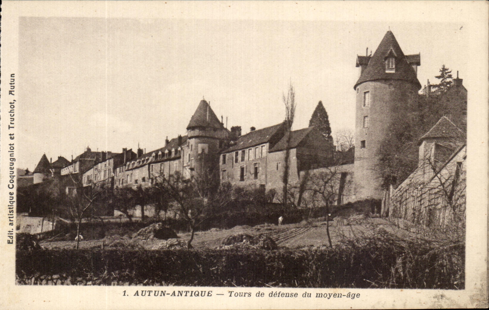 CPA Autun Antique Tours De Defense Du Moyen Age