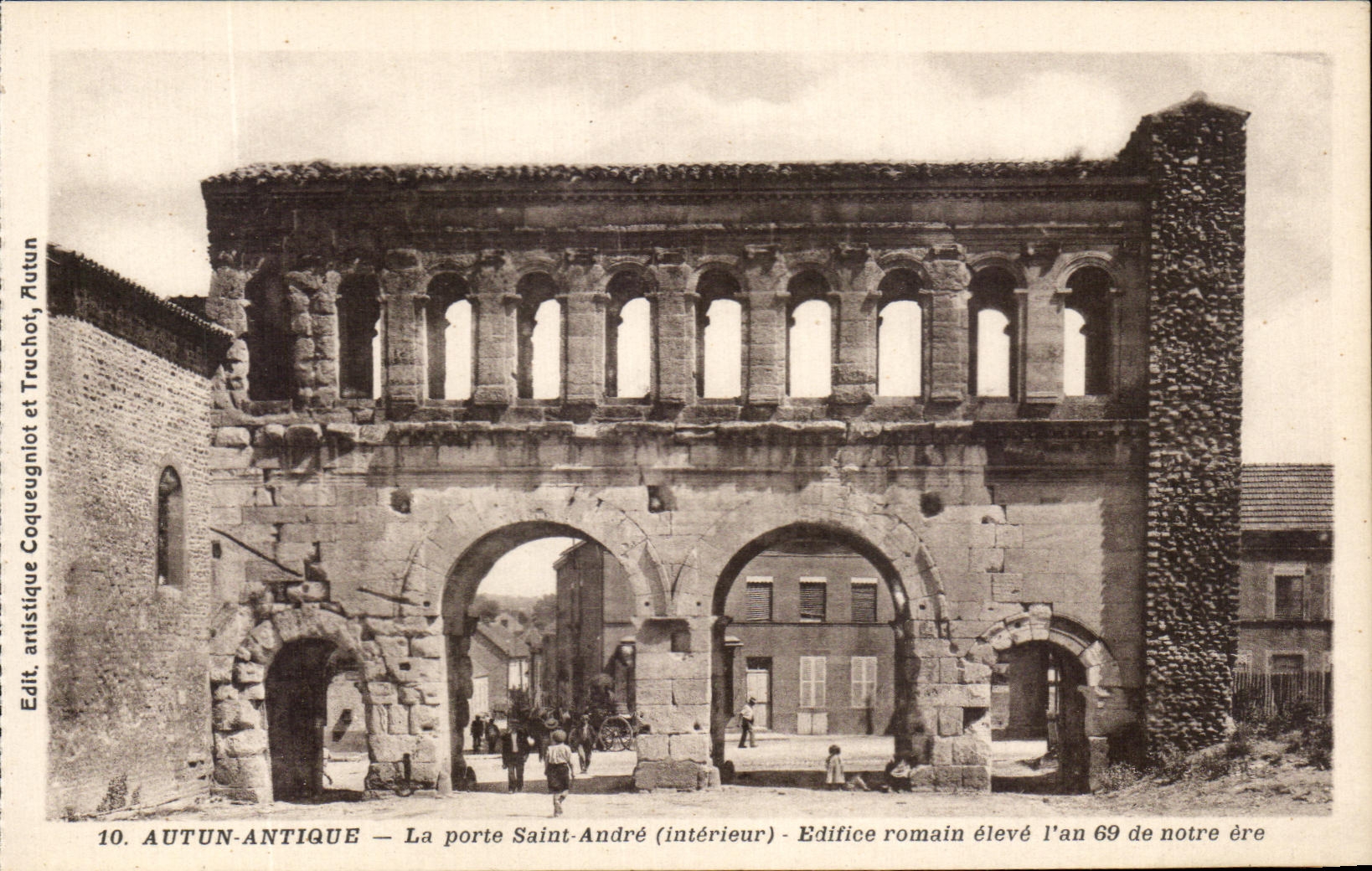CPA Autun Antique La Porte Saint Andre