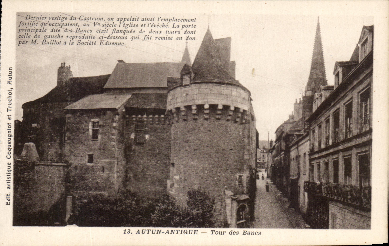 CPA Autun Antique Tour Des Bancs