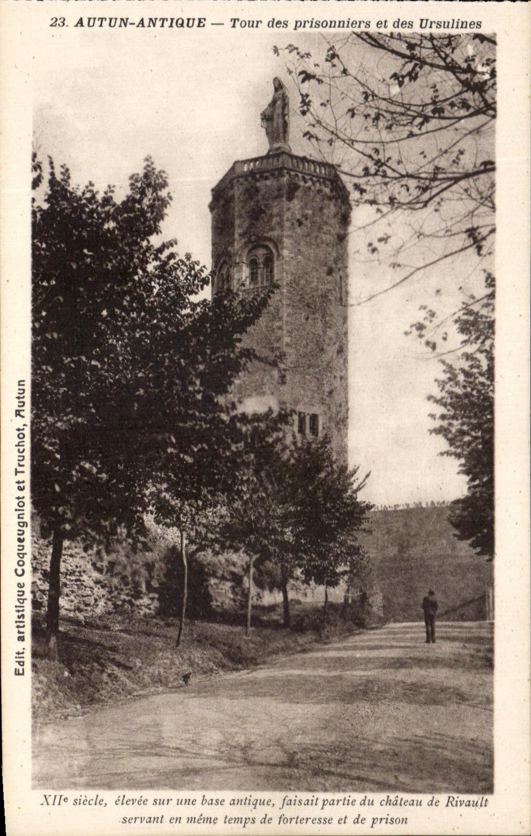 CPA Autun Antique Tour Des Prisonniers Et Des Ursulines