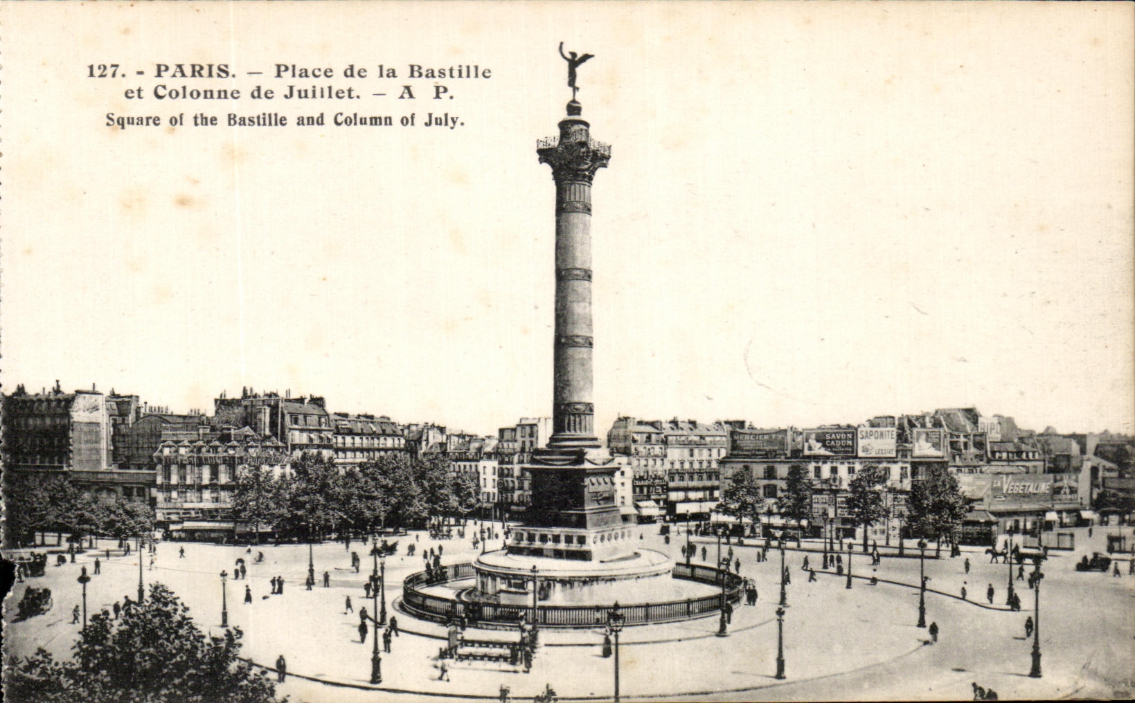 CPA Paris Place de la Bastille Et Bastille Et Colonne de Juillet
