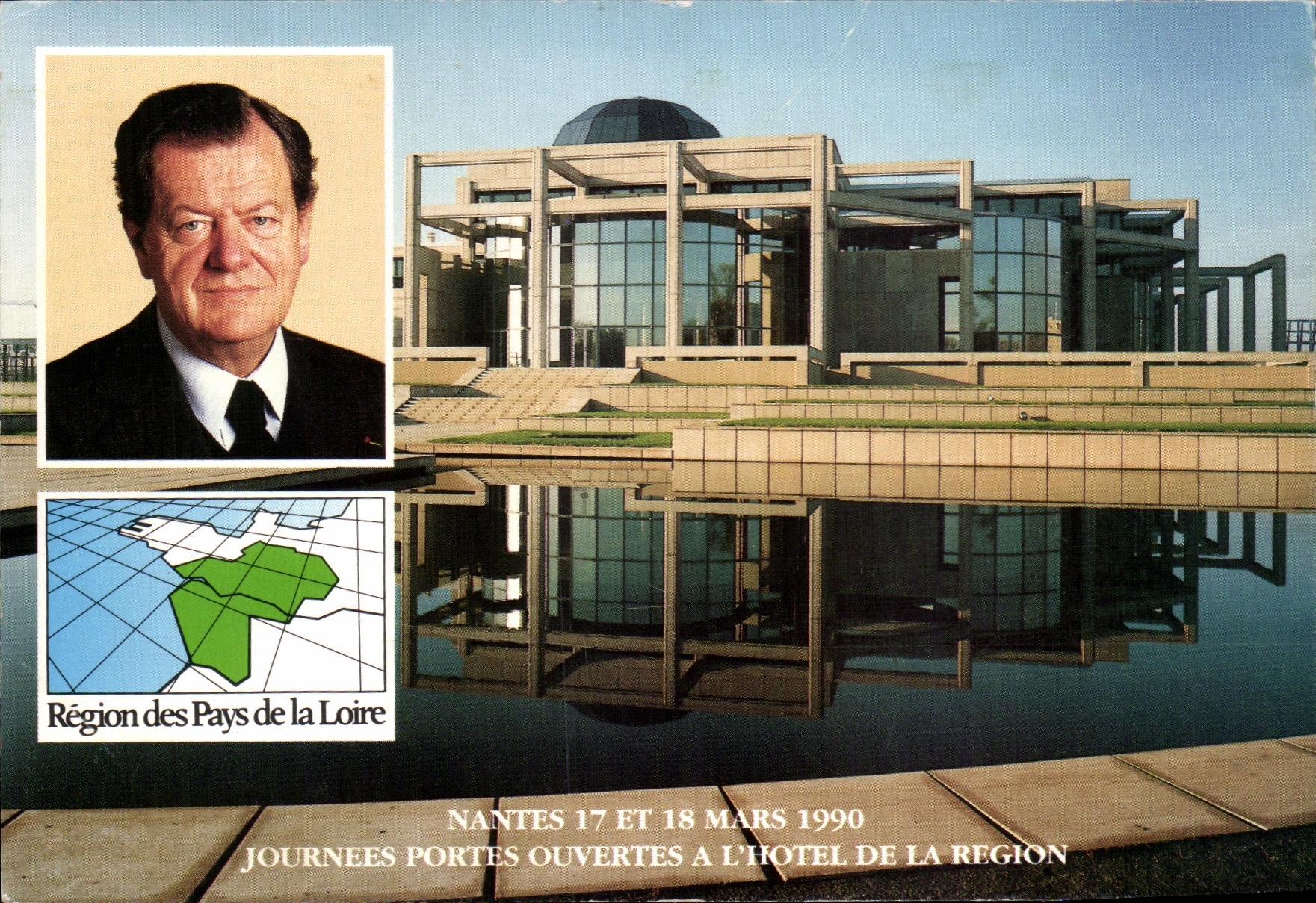 MODERN CARD Nantes Open days To the Hotel Of the Area 1990