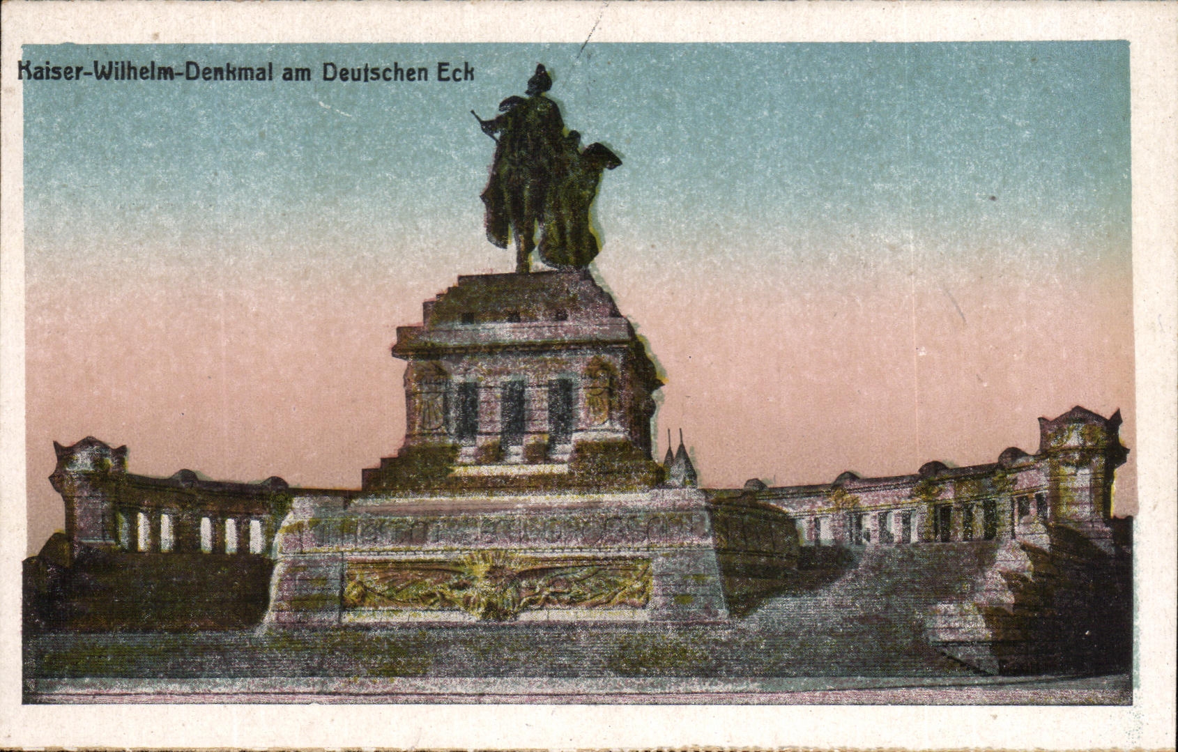 CPA Kaiser Wilhelm Denkmal amndt Deutschen Eck