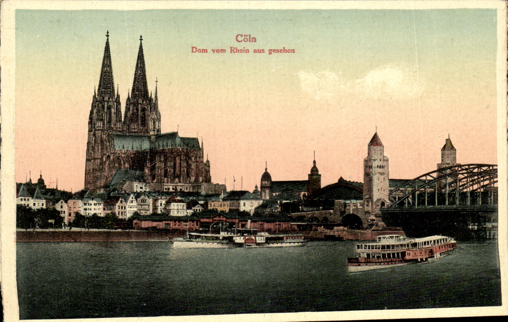 Barco de Goeschem del aus de los Dom Vom Rheim de CPA Coln