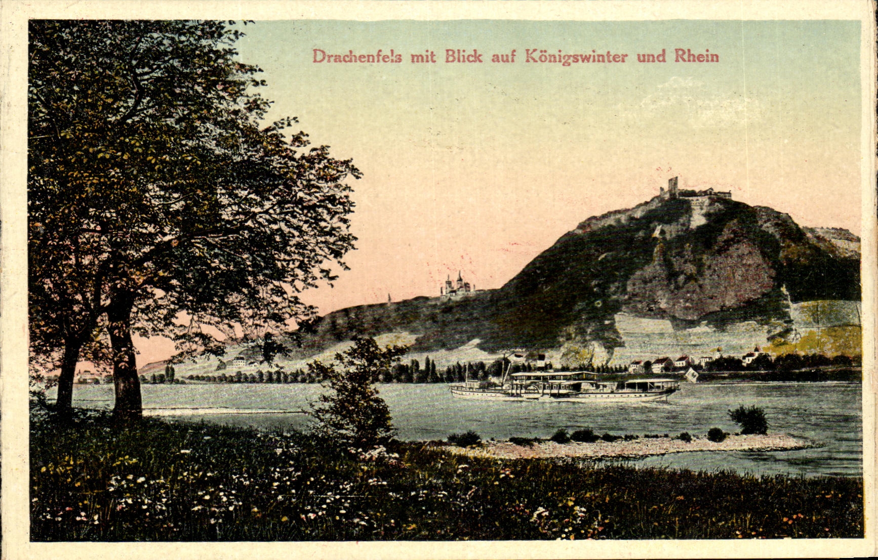 CPA Drachenfels Mit Blick auf Kongswinter und Rhein