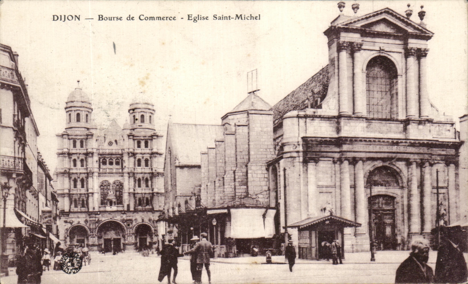 CPA Dijon Bourse de Commerce Eglise Saint Michel