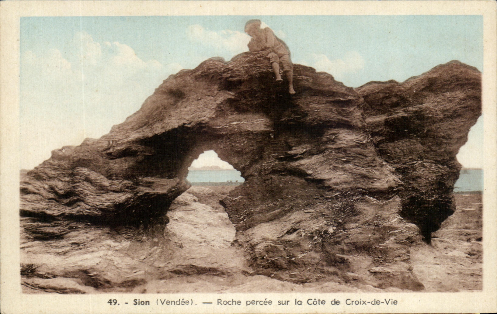 CPA Sion Roche Percee Sur la Cote de Croix de Vie