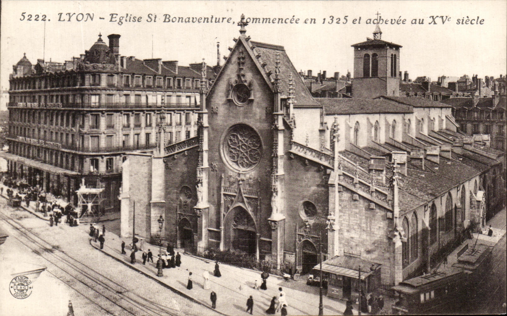 CPA Lyon Church St Bonaventure Commencee in the 1325 Tram