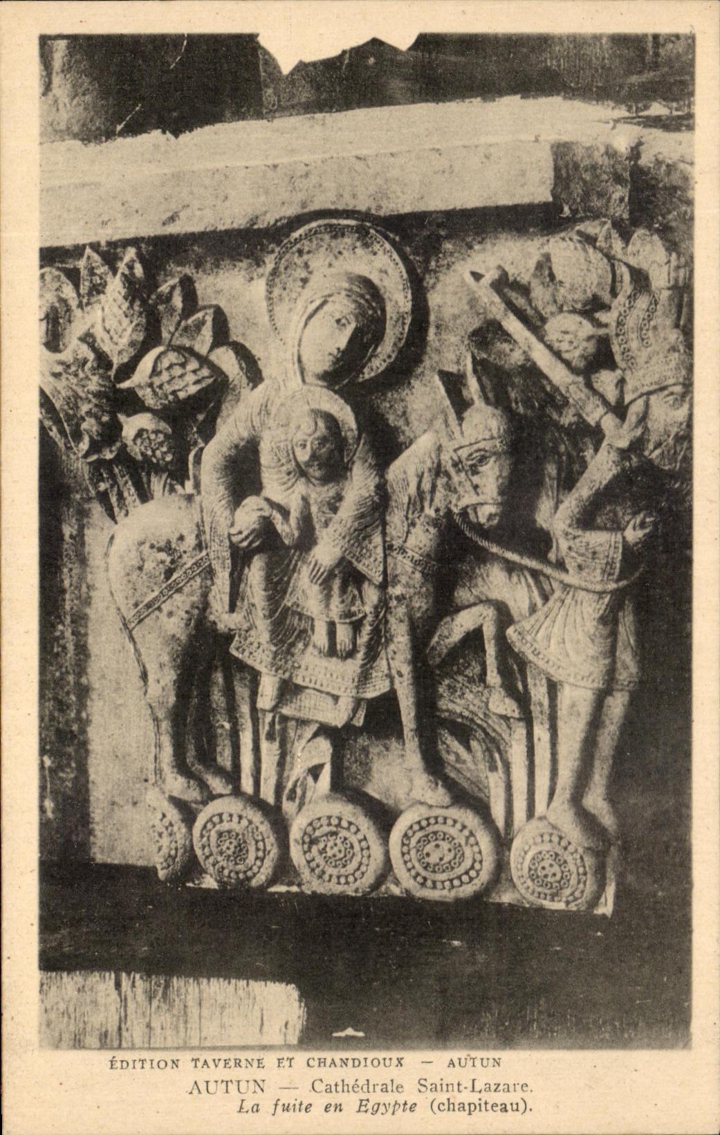 CPA Autun Cathedrale Saint Lazare la fuite en Egypte