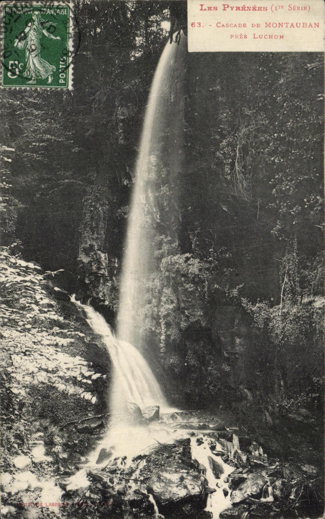 CPA the Pyrenees Cascades De Montauban Luchon