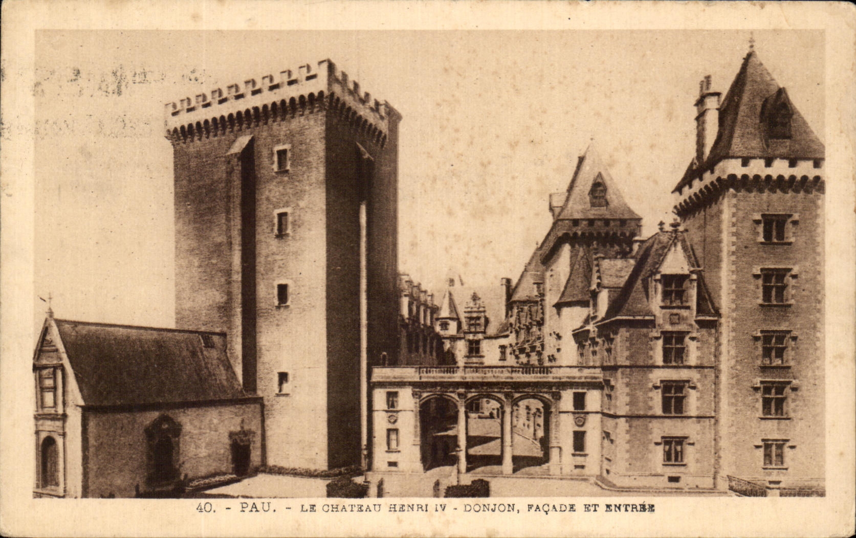 CPA Pau the Castle Henri IV Keep Frontage And Entrance