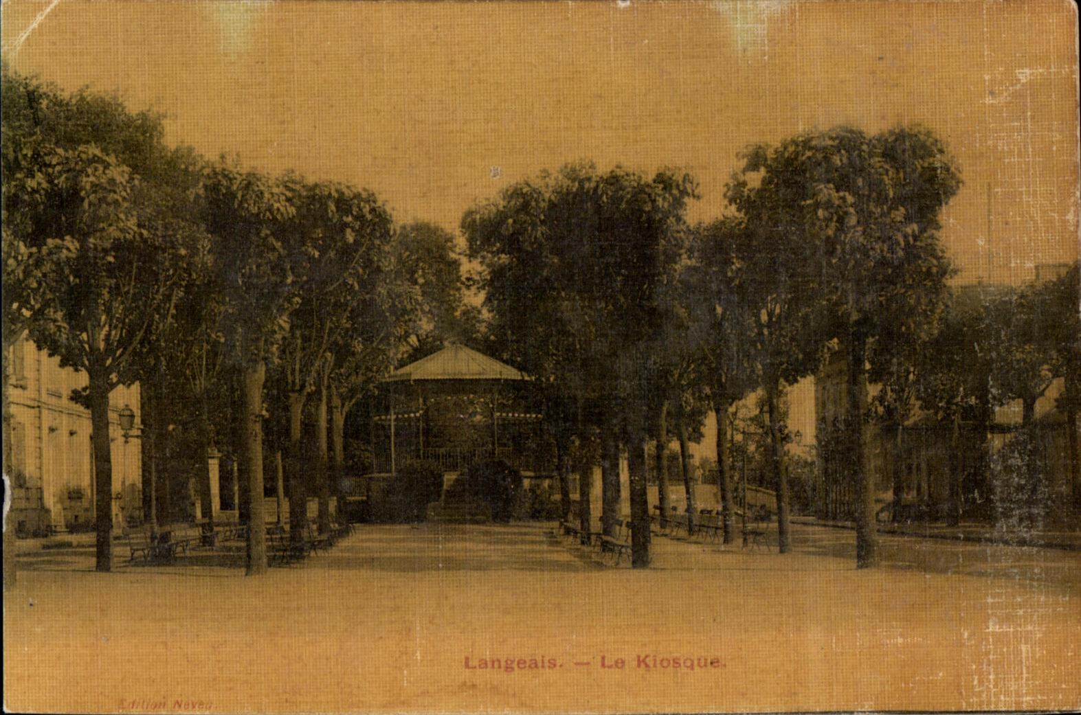 CPA Langeais el quiosco (toilee de la carta)