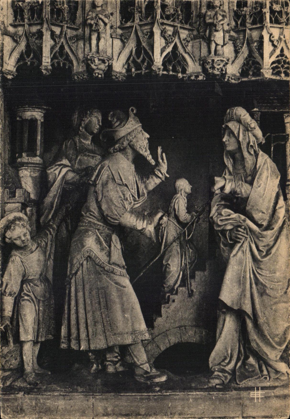 CPA Cathedrale De Chartres Cloitre du choeur Presentation de Marie au temple par Jean Soulas