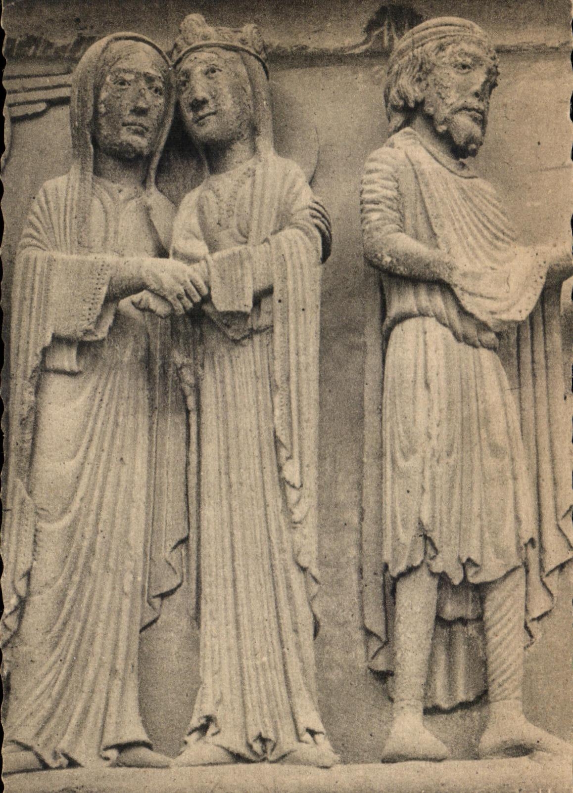 CPA Cathedrale De Chartres Portail Royal Visitation