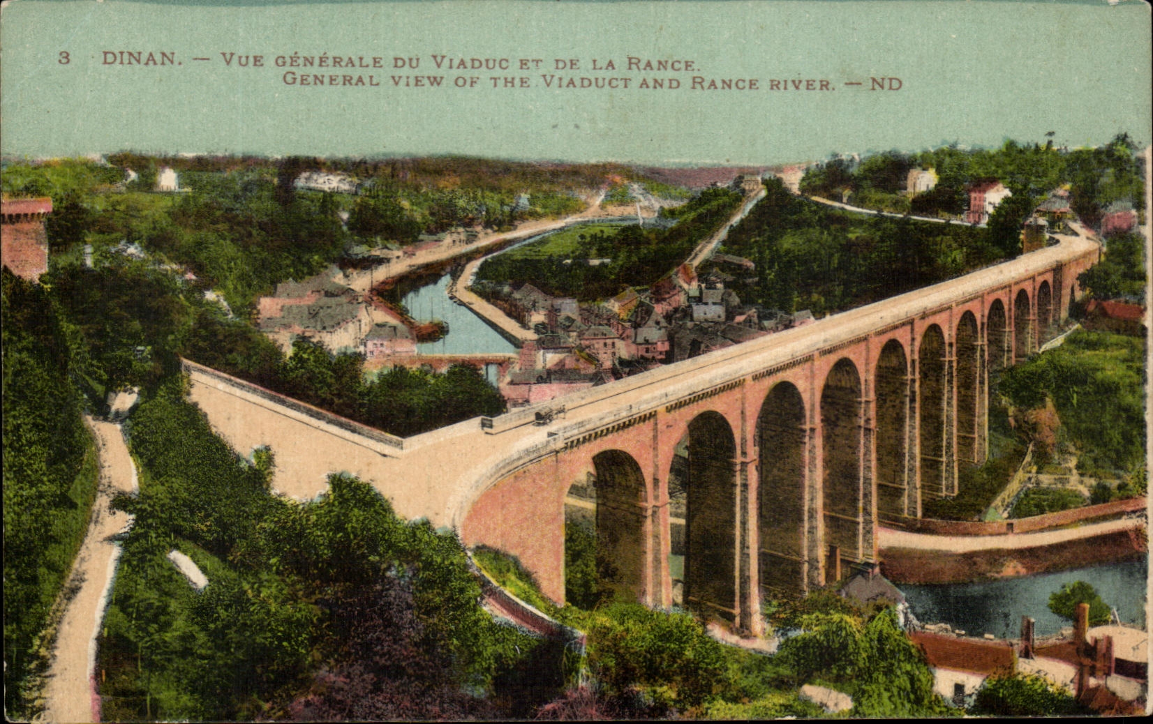 CPA Dinan Vue Generale Du Viaduc Et De la Rance