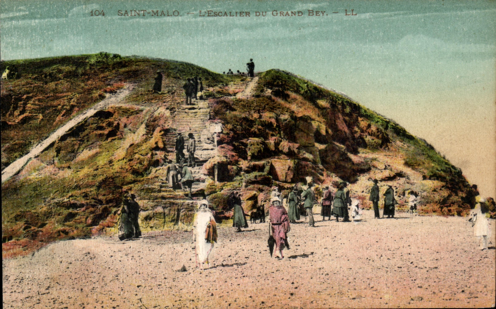 CPA Saint Malo the Staircase Of the Large Bey