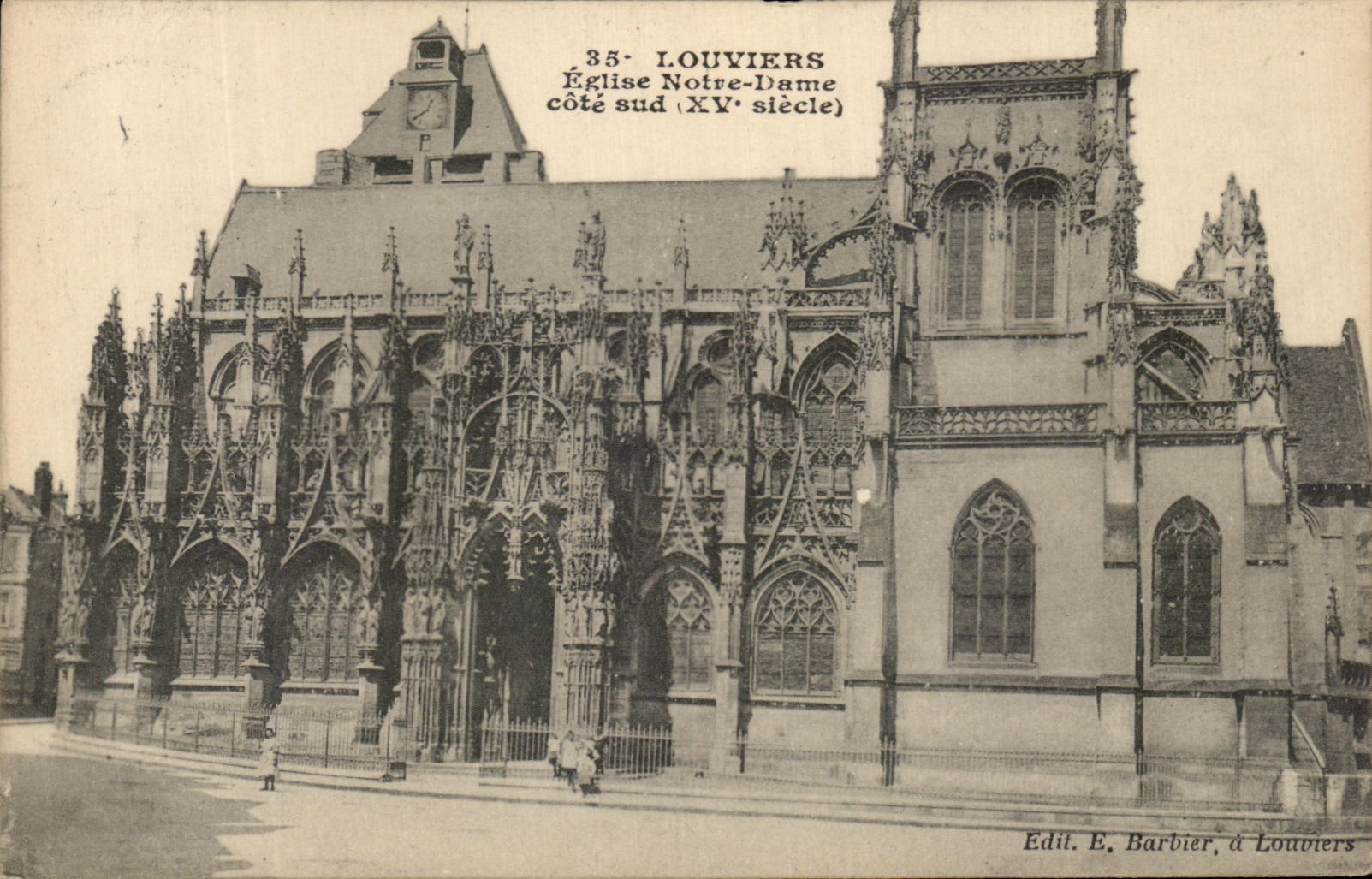 Pieza meridional de Notre Dame de la iglesia de CPA Louviers