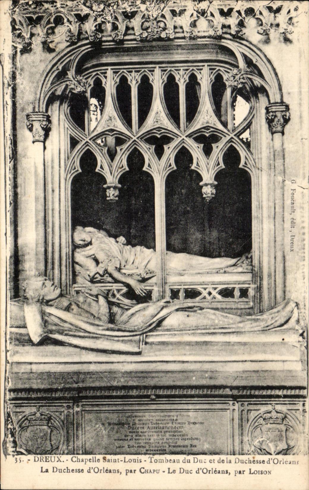 Tumba de St Louis de la camara acorazada de CPA Dreux del duque y de la duquesa de Orleans la duquesa de Orleans